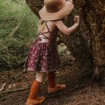 Φλοράλ βυσσινί φόρεμα 2704 - Image 4