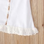 Baby White Dress με σατέν λεπτομέρειες 2765 - Image 5