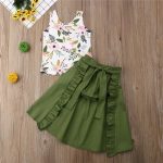 Floral with olive skirt  2724 - Image 3