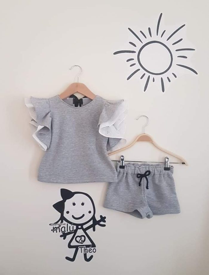 girly set outfit clothes cute summer set minielephant Kids Sets με Βολάν σε 4 χρώματα 2739 - Image 10