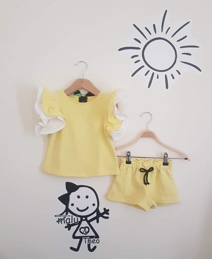 girly set outfit clothes summer set minielephant Kids Sets με Βολάν σε 4 χρώματα 2739 - Image 9