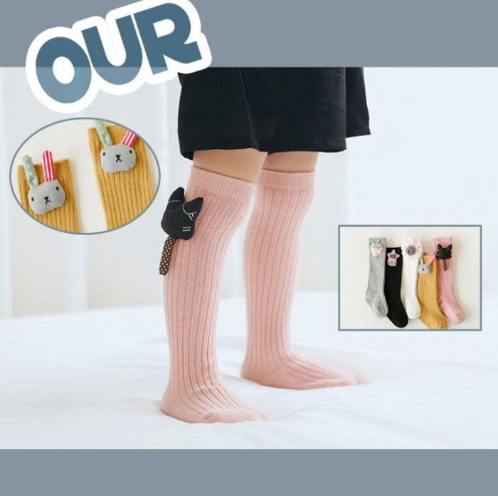 βαμβακερά καλτσάκια για κορίτσια socks minielephant Βαμβακερές ψηλές κάλτσες 8392 - Image 6
