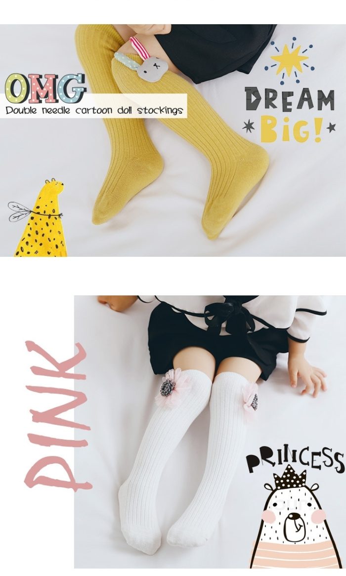 βαμβακερά καλτσάκια για κορίτσια socks με ζωάκια baby girl cute socks κάλτσες ρούχα minielephant Βαμβακερές ψηλές κάλτσες 8392 - Image 7