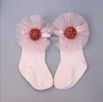 Βρεφικές κάλτσες με πον πον και φιογκάκια 8388 - Image 7