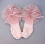 Βρεφικές κάλτσες με πον πον και φιογκάκια 8388 - Image 8