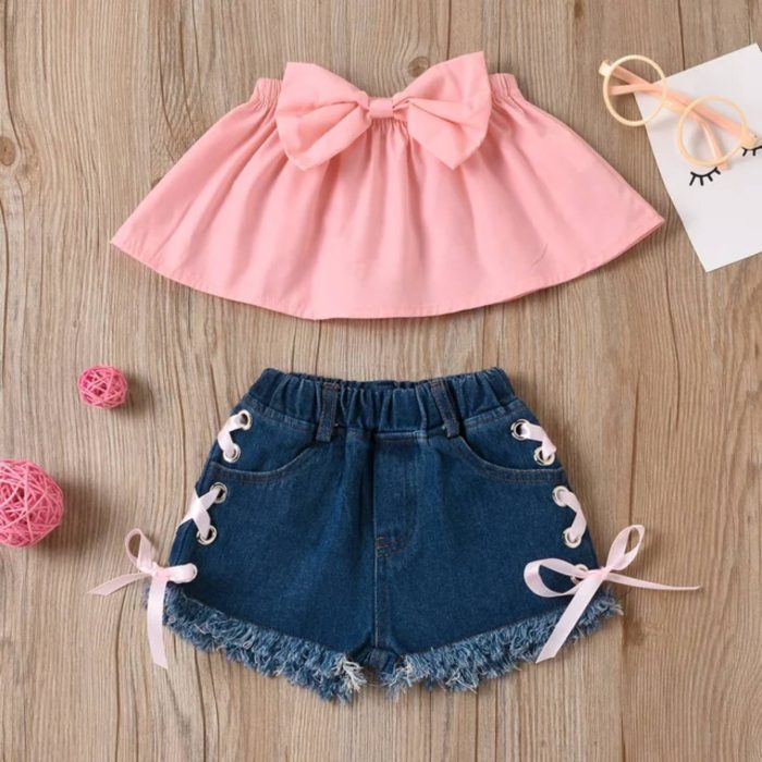 Strapless τοπάκι με Jeans set 2682 - Image 1