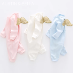 Angel βρεφικό βαμβακερό φορμάκι 2413 Λευκό - Image 3