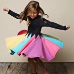 Rainbow Dress με πολύχρωμες πιέτες 2864