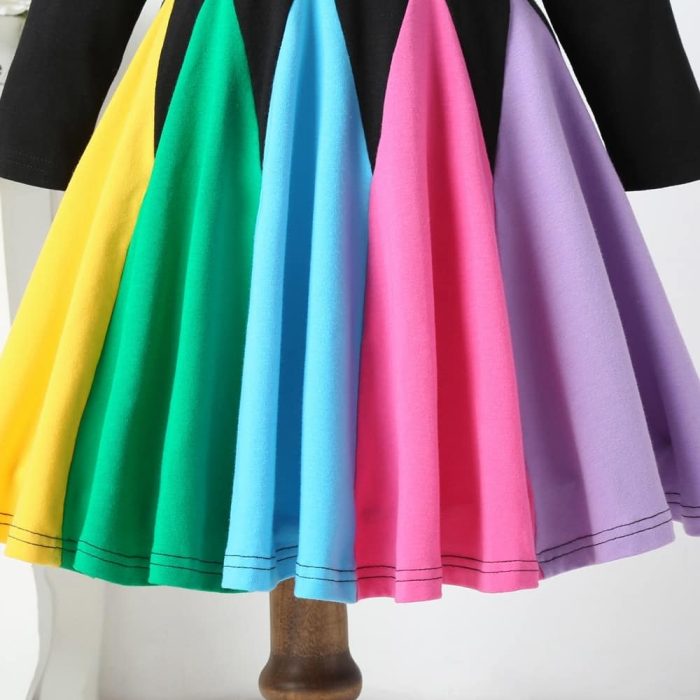 Rainbow Dress με πολύχρωμες πιέτες 2864 - Image 5