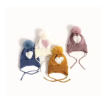 Knitted Heart πλεκτό σκουφάκι 3204