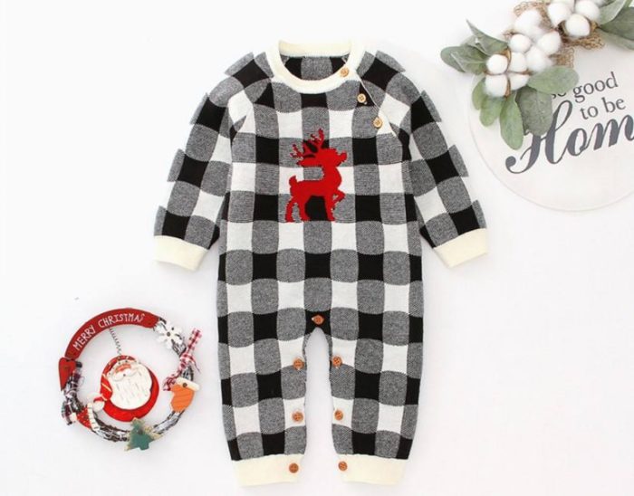 Χριστουγεννιάτικο Knitted Deer καρό 2835 - Image 6