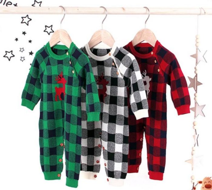 Χριστουγεννιάτικο Knitted Deer καρό 2835 - Image 3