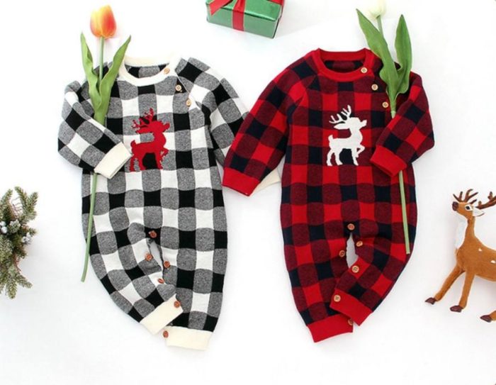 Χριστουγεννιάτικο Knitted Deer καρό 2835 - Image 5