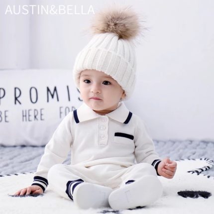 Knitted White Jumpsuit 2429