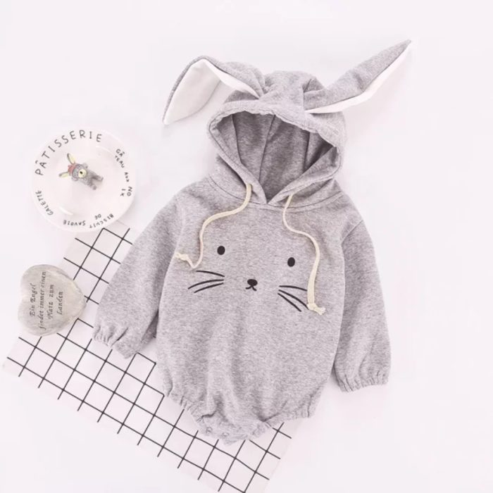Rabbit Romper Grey & White 2808 - Image 5