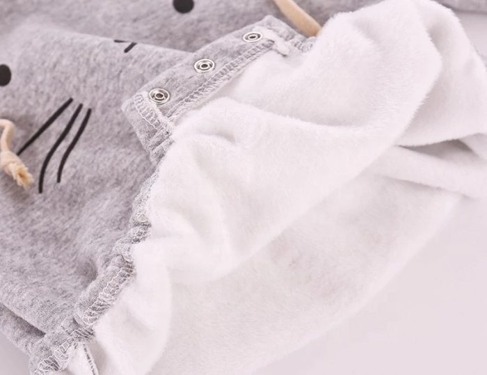 Rabbit Romper Grey & White 2808 - Image 4