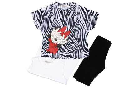 Minnie Set Black & White Zebra 2311b