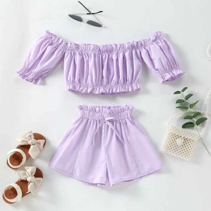 Girly off Shoulder Set 2658 - Image 5