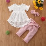 Baby Kippur Set White/Pink 2669