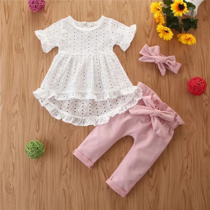 Baby Kippur Set White/Pink 2669 - Image 1