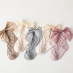 Πλεκτή καλτσούλα με φιογκάκι 8383 - Image 6