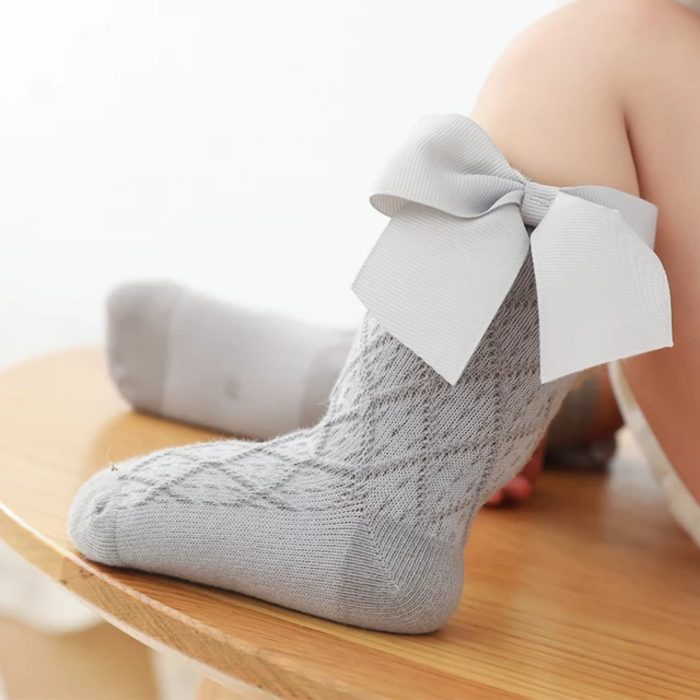 Πλεκτή καλτσούλα με φιογκάκι 8383 - Image 5