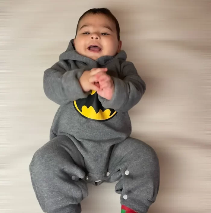 βρεφικό φορμάκι για αγόρι minielephant Batman Jumpsuit 2435 - Image 6