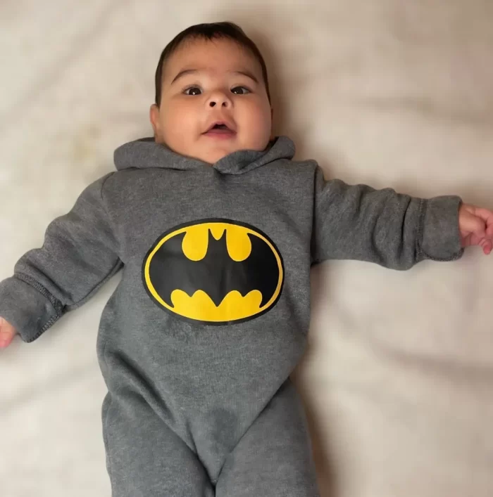 βρεφικό φορμάκι για αγόρι βρεφικά ρούχα Minielephant Batman Jumpsuit 2435 - Image 3
