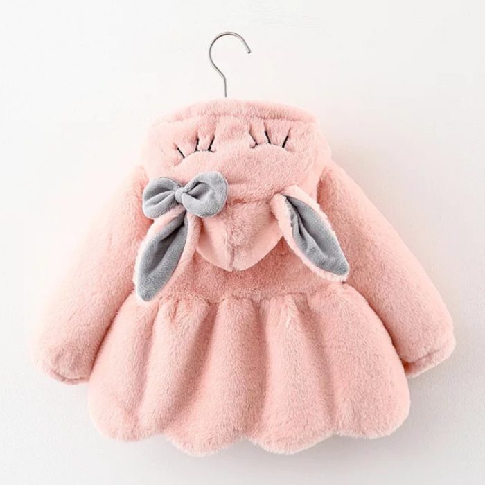 Baby Rabbit Fur Pink & White 1220 - Image 3