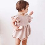 Baby Linen Girly Romper 2838 - Image 4