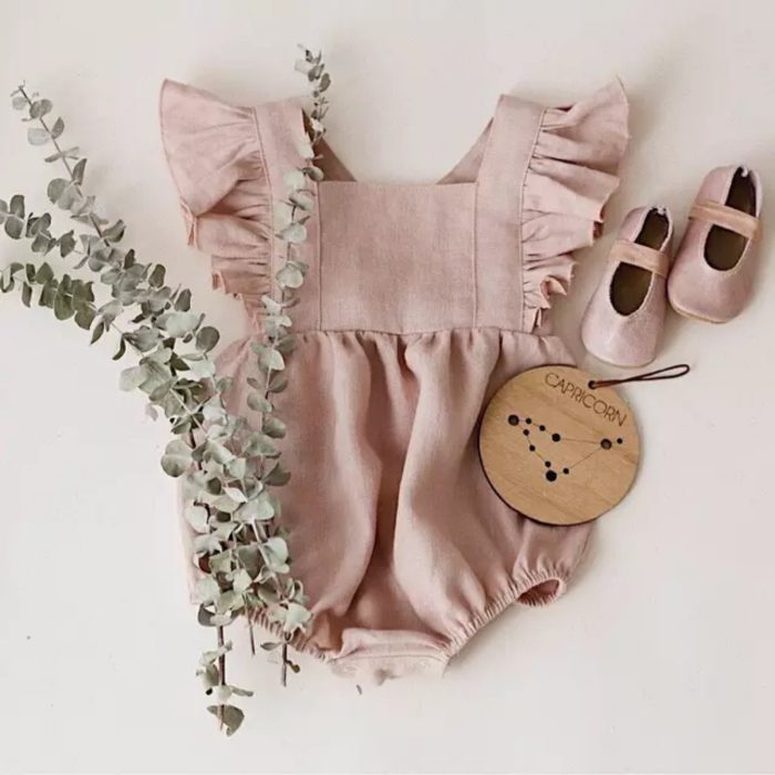 Baby Linen Girly Romper 2838 - Image 14