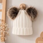 Baby Knitted Hat 2 pom pom One Size 0/3 yrs 3215 - Image 6