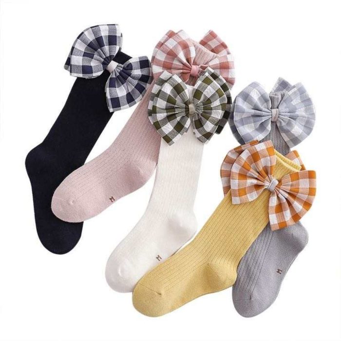 Κάλτσες με μεγάλο καρό φιόγκο 8408 - Image 2