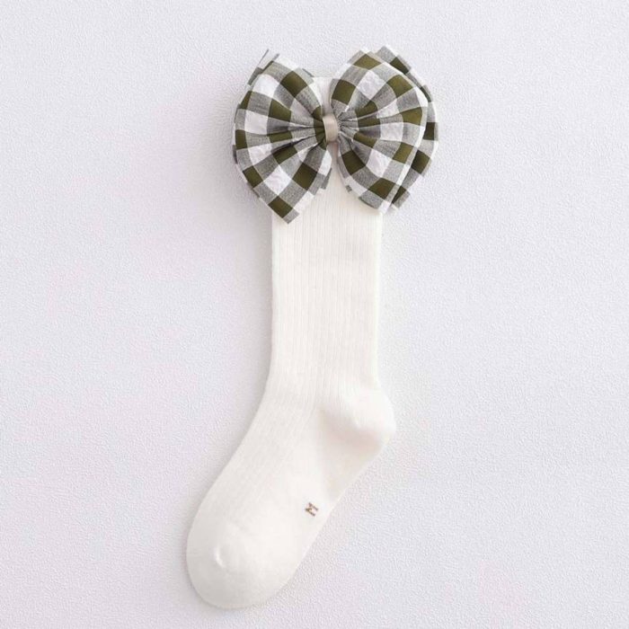 Κάλτσες με μεγάλο καρό φιόγκο 8408 - Image 3