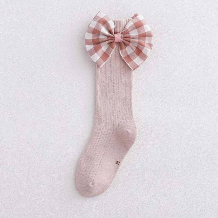 Κάλτσες με μεγάλο καρό φιόγκο 8408 - Image 4