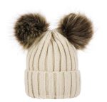 Baby Knitted Hat 2 pom pom One Size 0/3 yrs 3215 - Image 3