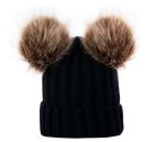 Baby Knitted Hat 2 pom pom One Size 0/3 yrs 3215 - Image 2