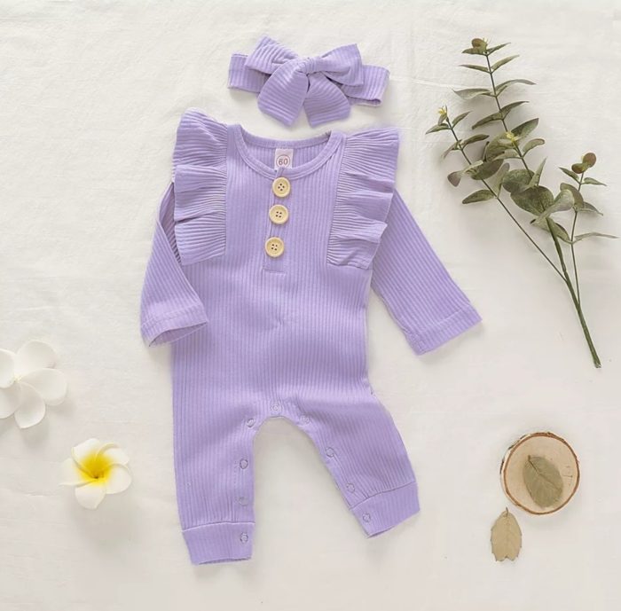 Baby One Color Jumpsuit 2843 - Image 3