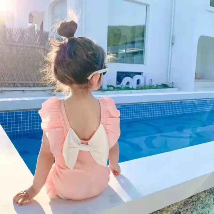 Bow ολόσωμο μαγιό Pink 4155 - Image 3