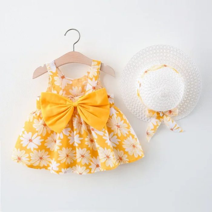 Daisy Dress With Hat Yellow 2934 - Image 1