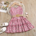 Girly Floral Dress Pink 2935