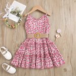 Girly Floral Dress Pink 2935 - Image 2