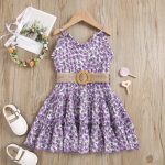 Girly Floral Dress Purple 2936 - Image 2