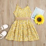 Girly Floral Dress Yellow 2937 - Image 4