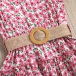 Girly Floral Dress Pink 2935 - Image 3