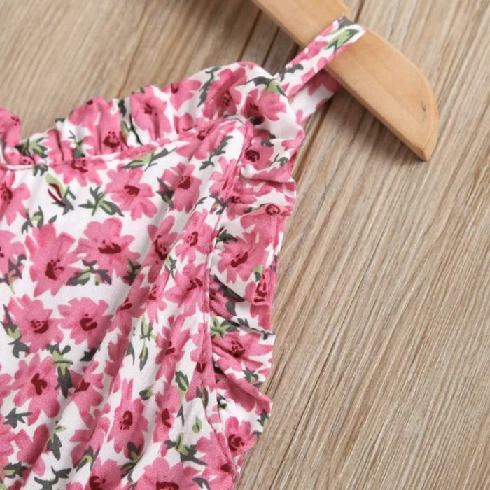 Girly Floral Dress Pink 2935 - Image 5