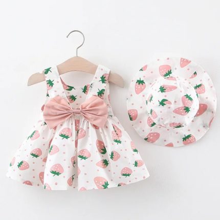 Strawberries Dress Pink 2943