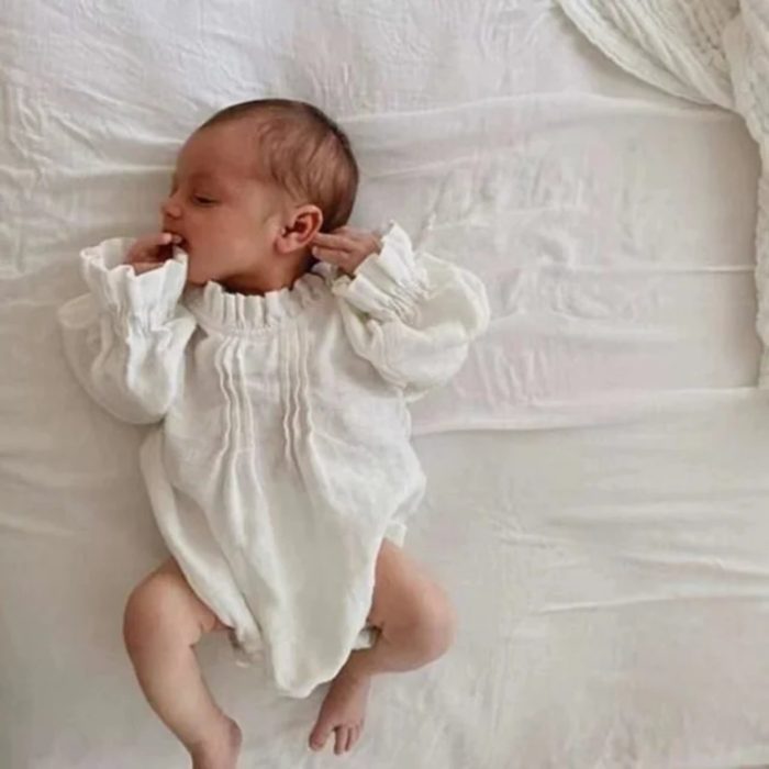 Baby Romantic Romper White 2964 - Image 3