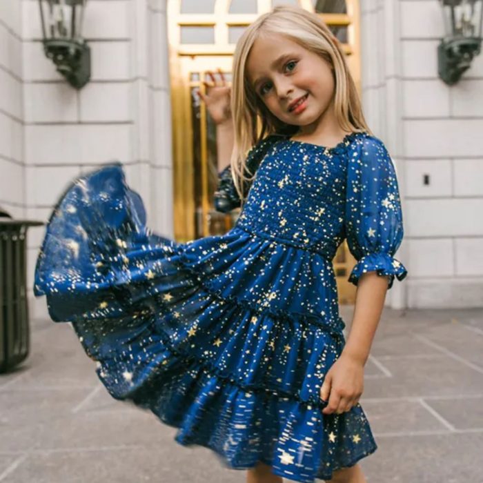 Stars Dress Blue 2965 - Image 1