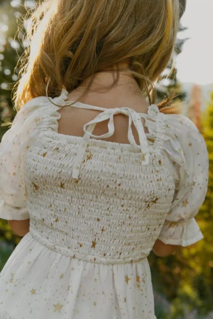 Stars Dress White 2965 - Image 3